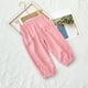 thumbnail image 2 of Odeerbi 2-13 Años Niñas Ice Silk Bloomers Pantalones Jogger Verano Sólido Casual Deportes Linterna Pantalones Pantalones Haren, 2 of 5