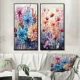 thumbnail image 1 of Designart "violet Tranquil Petals V" Abstract Botanicals Framed Wall Art Set Of 2 - Purple Floral Frame Gallery Set For Office Decor, 1 of 6