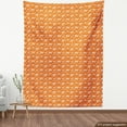 thumbnail image 4 of Ambesonne Marine Fabric by the Yard Upholstery, Sailboat Motifs Sea Animals, 3 Yards, Burnt Orange White, 4 of 5