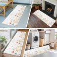 thumbnail image 5 of Runner Rug 2 x 6 Ft, Spring Wildflowers Washable Non-Slip Floor Mat for Kitchen Hallway/Entryway, Watercolor Rustic Flowers Floral Leaves Long Kitchen Runner Area Rugs for Living Room, Low-Profile, 5 of 7
