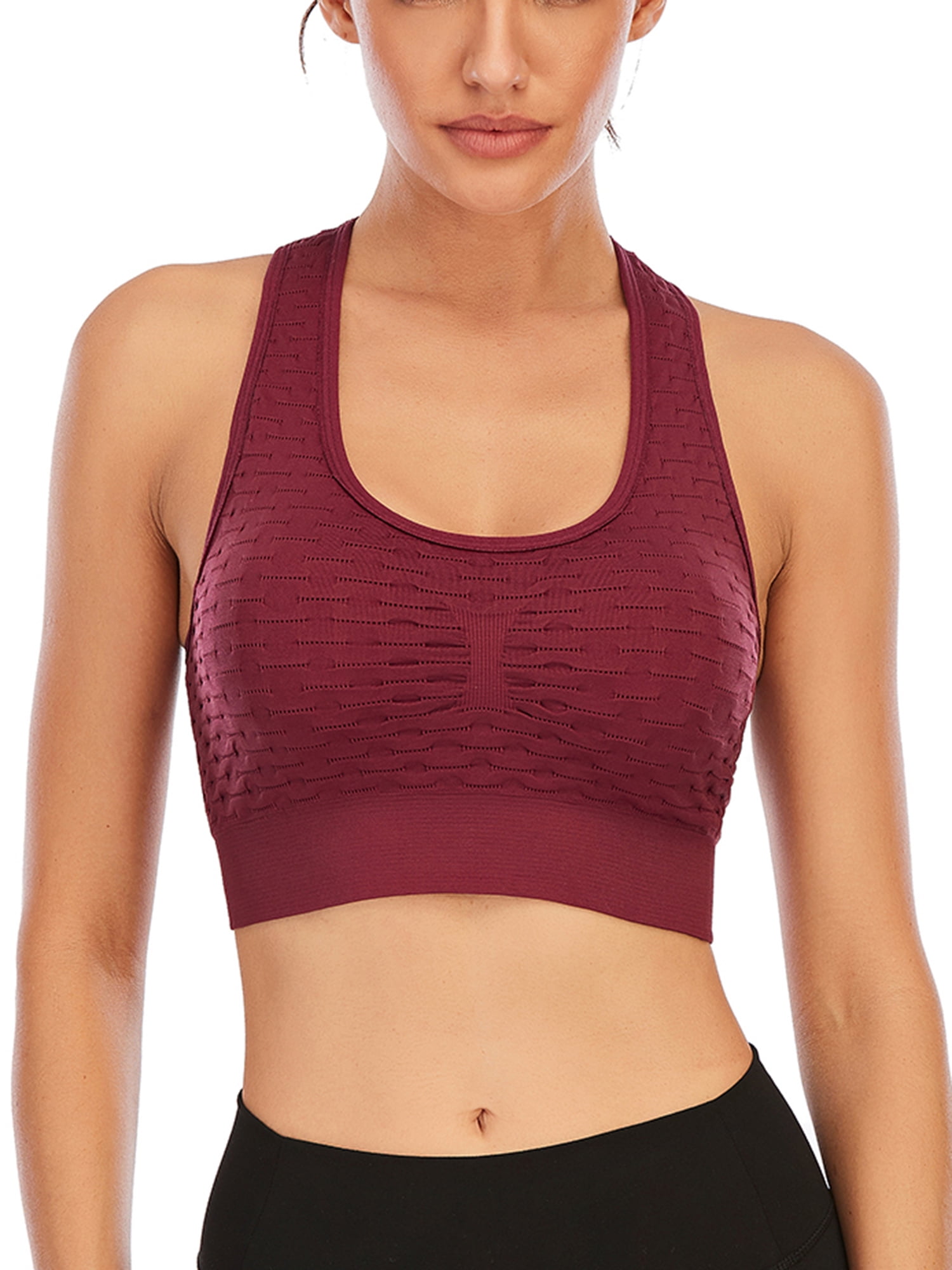 Fannyc 13 Pcs Seamless Racerback Sports Bra For Women Padded High Impact Support Sports Yoga
