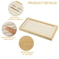 thumbnail image 4 of Unique Bargains Bamboo Wood Ring Tray Stackable Storage Jewelry Tray Showcase Display Organizer for Rings Beige, 4 of 7