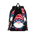 thumbnail image 2 of Picia Gnome Independence Day Printed Canvas Daypack - Stylish and Durable Vintage Compact Backpack - Class, Work, Travel, or Laptop Bookbag,Organized Compartments-Small, 2 of 6