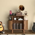 thumbnail image 6 of Fiogmub Record Player Stand with Sliding Door, Vinyl Record Storage Cabinet, Record Player Table, 6 of 7