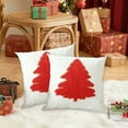 thumbnail image 6 of Tarmeek Christmas Pillow Covers 18x18 Inch Christmas Decorations, Seasonal Winter Xmas Holiday Decor Fluffy Soft Plush Faux Fur Throw Pillow Covers for Home Decor Christmas Decorations Indoor, 6 of 6