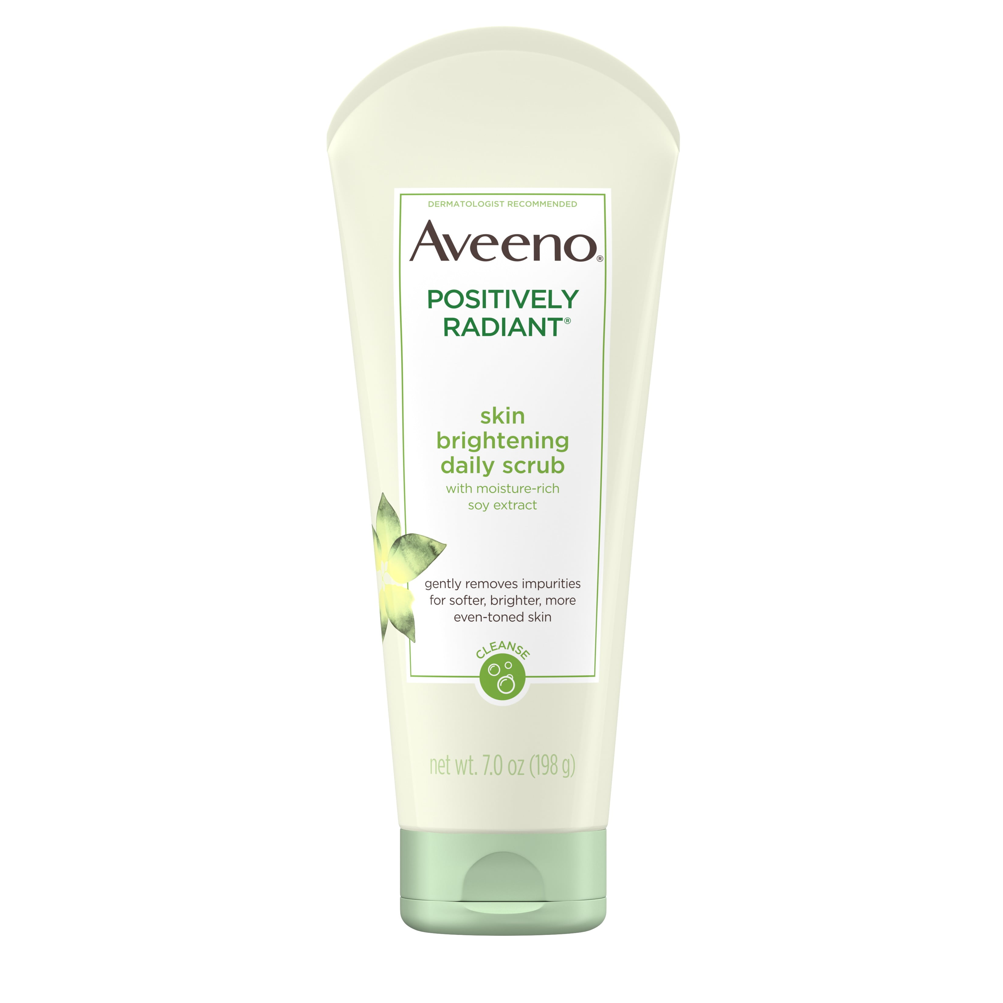 Aveeno Positively Radiant Soy Extract Face Scrub, 7 oz