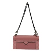 Gucci Pink GG Supreme Leather Padlock Chain Small Handbag Pink
