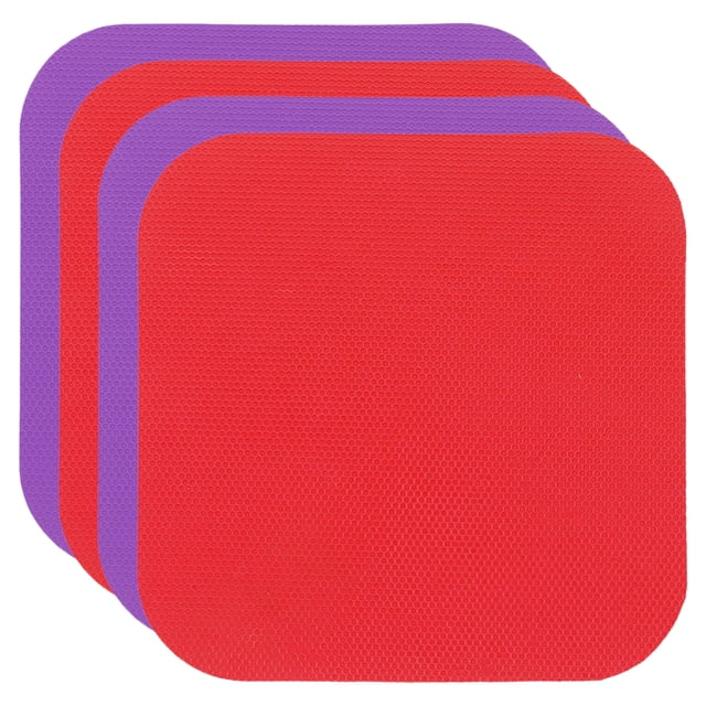 4pcs Nonslip Jar Opener Gripper Pad Rubber Bottle Lid Gripper Pad Colorful Square Coaster