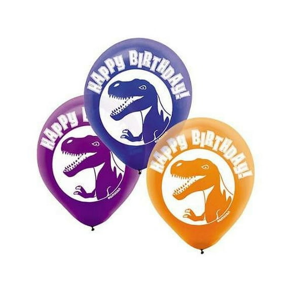 Dinosaur Party 12" Latex Balloons (6 Pack) - Party Supplies