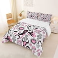 thumbnail image 3 of jejeloiu Pink Western Cowboy Boots Queen Comforter Set Kids,Girly Boho Farm Pattern Bedding Comforter Set,3 Pieces, 3 of 8