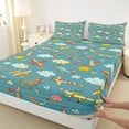 thumbnail image 3 of Feelyou Kawaii Vehicle Aircraft Full Size Sheets, Vintage Cartoon Helicopter Bed Sheets, Teens Kids Boys Girls Sheet Sets, Breathable Home Decor, 4 Pieces, 3 of 7