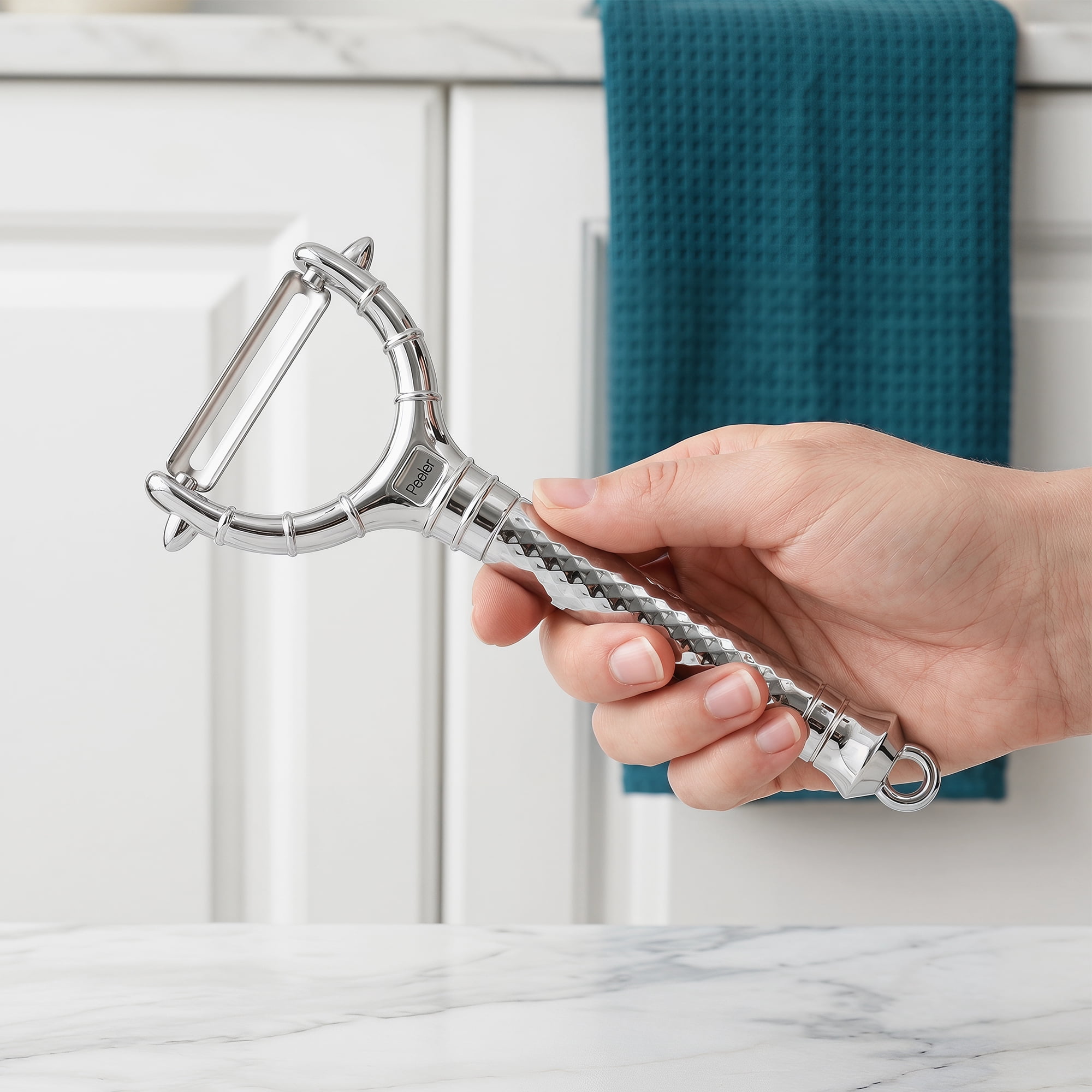 Unique Bargains Stainless Steel Thickened Peeler with Hanging Hole Silver 6.4" x 3.1"