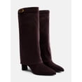 thumbnail image 2 of Madden NYC Women's Fold Over Faux Suede Buckle Boots, 2 of 6