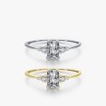 thumbnail image 4 of Womens 925 Silver Zircon Inlay Ring Elegant Classic Cut Design 1 Carat Engagement Promise Ring For Her Sparkle, 4 of 4