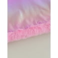 thumbnail image 6 of KelaJuan Kids Girl Mini Skirts Holographic Plush Trim High Elastic Waisted Short Skirts Fall Casual Pencil Skirts, 6 of 6