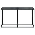 thumbnail image 4 of vidaXL Console Table Accent Side Table with Steel Frame Black Tempered Glass, 4 of 6