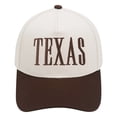 thumbnail image 3 of HuangHuanChen Trucker Hats Unisex Baseball Caps TEXAS Letter Embroidered Trucker Hat Collection Vintage Adjustable Snapback Baseball Hats for Men Women Coffee A, 3 of 4