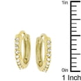 thumbnail image 3 of Precious Stars 18k Yellow Goldplated 13mm Cubic Zirconia Hoop Earrings, 3 of 3