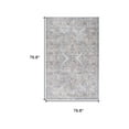 thumbnail image 5 of 7' X 10' Blue and Gray Abstract Distressed Area Rug, 5 of 9