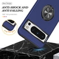 thumbnail image 7 of JTCASES for Googl Pixel 8 Pro Case, Car Mount Bracket 2-layer Hybird Shockproof PC TPU Anti-fall Slim Fit Lightweight Magnetic Cover for Googl Pixel 8 Pro - Blue, 7 of 7