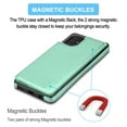 thumbnail image 3 of Galaxy A71 4G Case, Samsung Galaxy A71 4G Wallet Case, Takfox Shockproof PU Leather Case w/ Card Pockets 3 Cards Slots Cash ID Credit Card Magnetic Flip Phone Cases Hard Cover Kickstand, Turquoise, 3 of 7