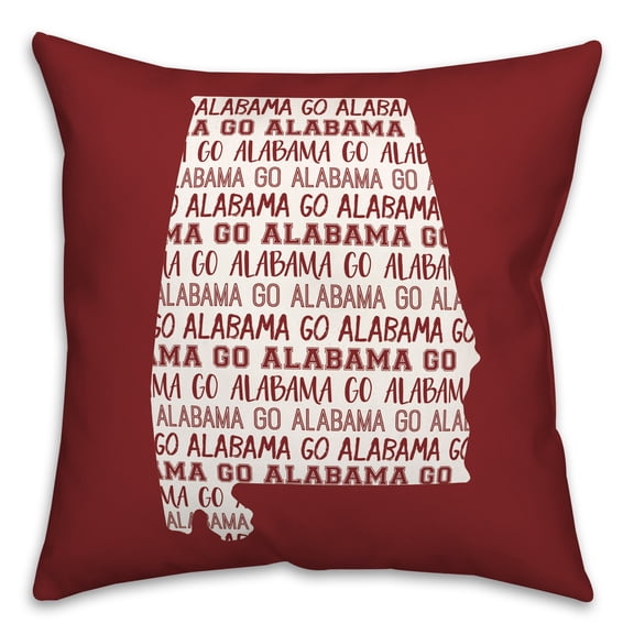 Creative Products Red Alabama Go Team 16 x 16 Spun Poly Pillow