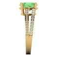 thumbnail image 3 of Solitaire with Accents Engagement Ring for Women - 2.32ct Simulated Green Diamond in 14K Yellow Gold Promise Ring, 3 of 6