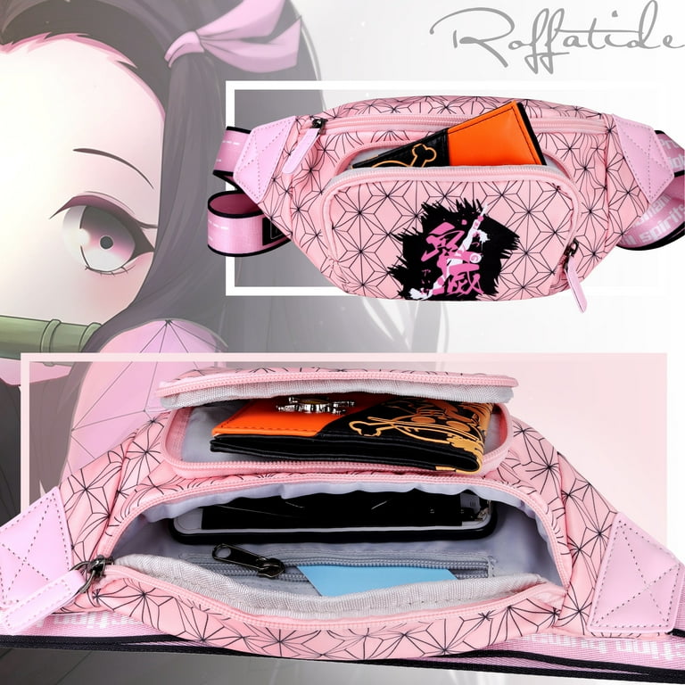 Roffatide Anime Demon Slayer Crossbody Fanny Pack for Men Women