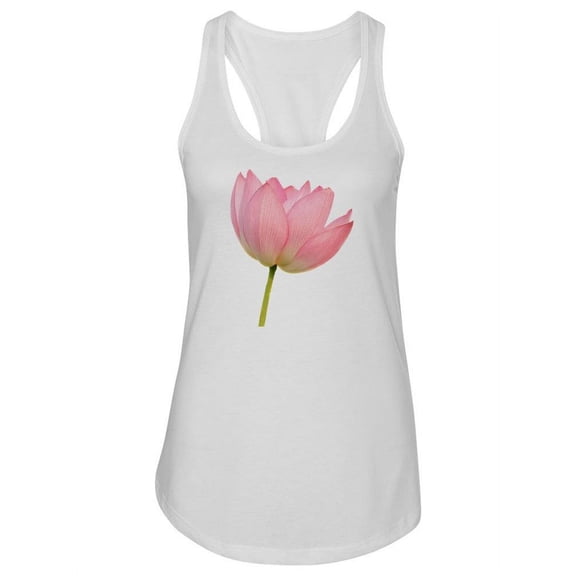 Lotus Flower Isolated On White . Tank Women -Image by Shutterstock, Female x-Large