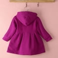 thumbnail image 3 of ITFABS Manteau en Coton Uni pour Bébés Filles, Coupe-Vent à Col Rond avec Capuche, 3 of 6