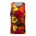 thumbnail image 2 of Vedolay Men's Sleeveless Muscle Shirts Workout Gym Running Beach Tank Top(Orange,L), 2 of 5