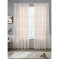 thumbnail image 2 of Orange Striped Sheer Curtains 96 inches Long 2 Panels Set Geometric Tiers Sheers Rod Pocket Small Window Short Curtains for Kitchen Cafe, Each 52" W x 96" L, 2 of 7
