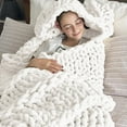thumbnail image 4 of Limei Knit Throw Blanket 19 7" x 19 7" Knitted Soft Cozy Throw Blanket for Couch Bed Sofa Home Decor Gift (Pink), 4 of 7