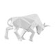 thumbnail image 4 of Estatua de toro, adorno artístico, artesanía, escultura de resina moderna, estatua de animal para gabinete Blanco, 4 of 9