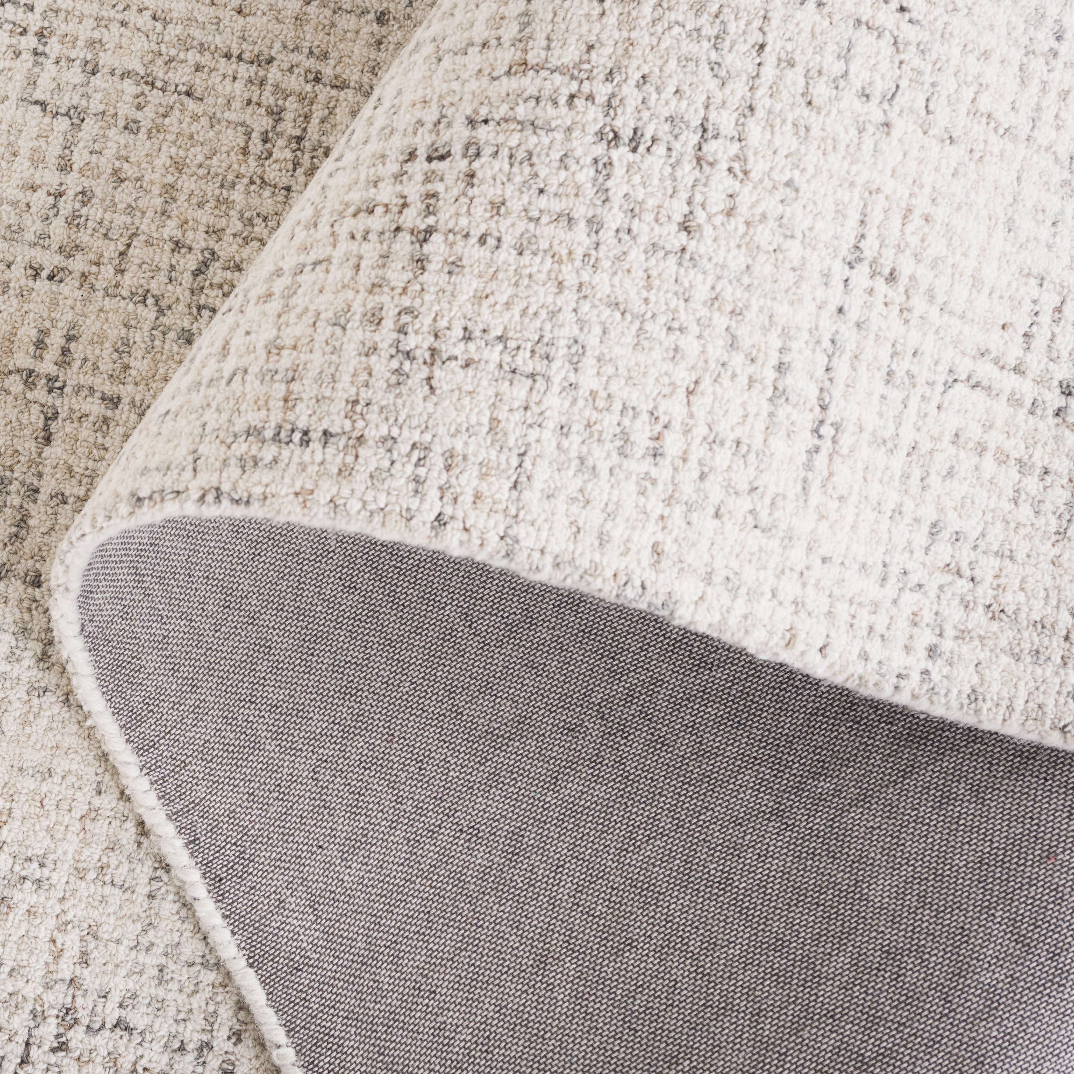 SAFAVIEH Martha Stewart Solid Area Rug, Light Grey/Ivory, 4' x 6'