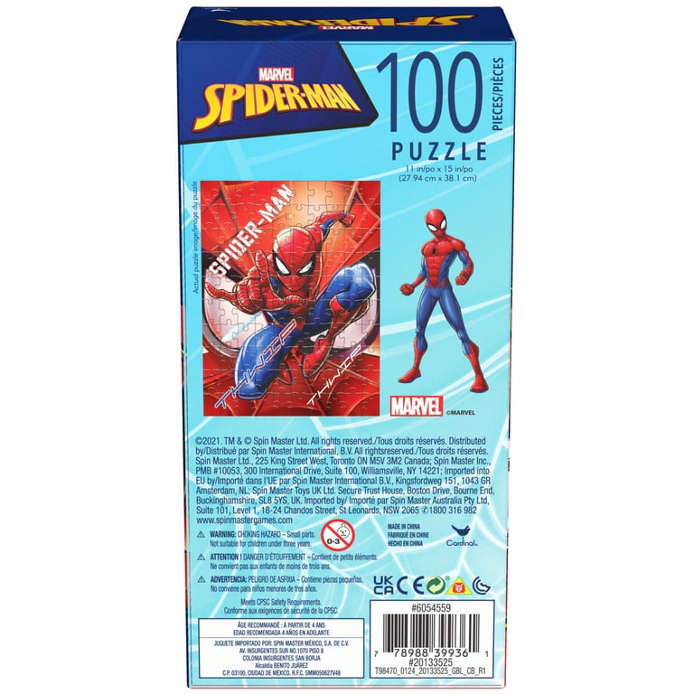 Spider-Man 100-Piece Jigsaw Puzzle, for Families and Kids Ages 4 and up 