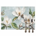 thumbnail image 2 of Farmhouse Rustic Magnolia Placemat of 1 PC, White Green Table Mats Washable Heat-Resistant Non-Slip Place Mats for Kitchen Dinner Table Indoor Outdoor Decor,13x19 Inch, 2 of 9