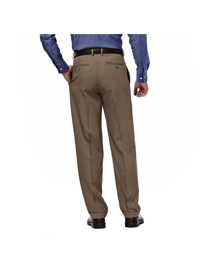 haggar mynx pleated no iron dress pants Haggar Men's Mynx Gabardine Pleat Front Dress Pant Classic Fit 11111836245