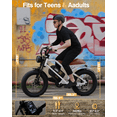 thumbnail image 6 of Electric Bike for Adults, 1500W Peak 28 MPH 20" Fat Tires Electric Bicycle with Dual Suspension & Brakes Motorcycle, E-Bike White, 6 of 8