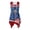 American Flag Stars, variant on Sleeveless Summer Sleeveless Dress, Sharks Camo Print Ladies Round Neck Sleeveless Casual Dress Polyester Side Pockets Sleeveless Sundress Asymmetric