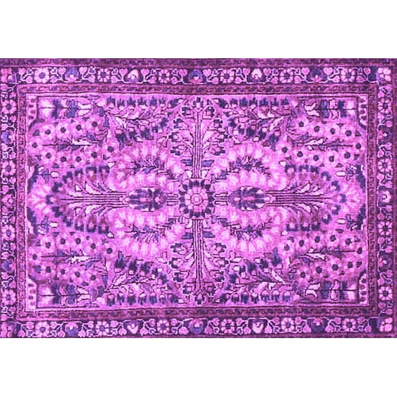 Ahgly Company Indoor Rectangle Persian Purple Traditional Area Rugs, 3' x 5'