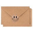 thumbnail image 3 of 1 inch 500 pcs Per Roll Kraft Smiley Face Sticker Easy Carried Incentive Reward Sticker Supplies for Teachers and Mothers, 3 of 4