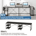 thumbnail image 2 of CELLOMOMO L-Shaped Adjustable and Reversible Shaekves Gaming Desk, Gray, 2 of 7