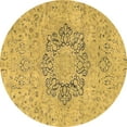thumbnail image 1 of Ahgly Company Indoor Round Abstract Brown Modern Area Rugs, 6' Round, 1 of 4