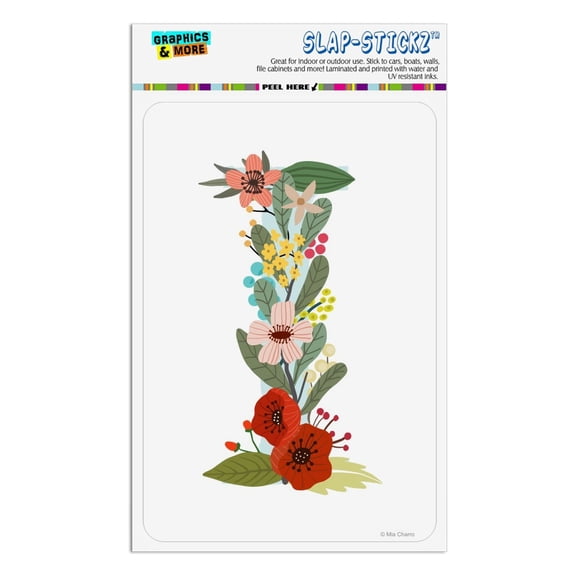 Letter I Floral Monogram Initial Home Business Office Sign