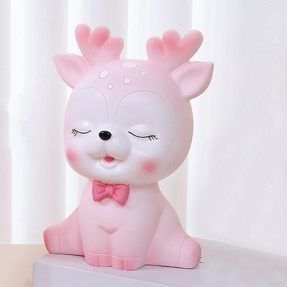 MLINS Lovely Piggy Bank Cute Deer Piggy Bank Desktop Money Pot Lovely Deer Shaped Coin Box