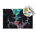 thumbnail image 4 of PUREYAH Table Placemats Set of 6 PCS , Washable Heat Resistant Fractal Multicoloured Abstract Table Decorations Placemats for Dining Room Kitchen, 4 of 6