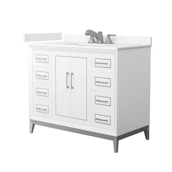 Wyndham Collection WCH515142SWHC2US3MXX Marlena 42" Free Standing Single Basin Vanity Set