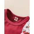 thumbnail image 6 of Chollius Baby Girls Romper Outfit Sunflower Printing Splicing Fake Two Pieces Bow Decor Short Sleeve Jumpsuit and Headwear, 6 of 9