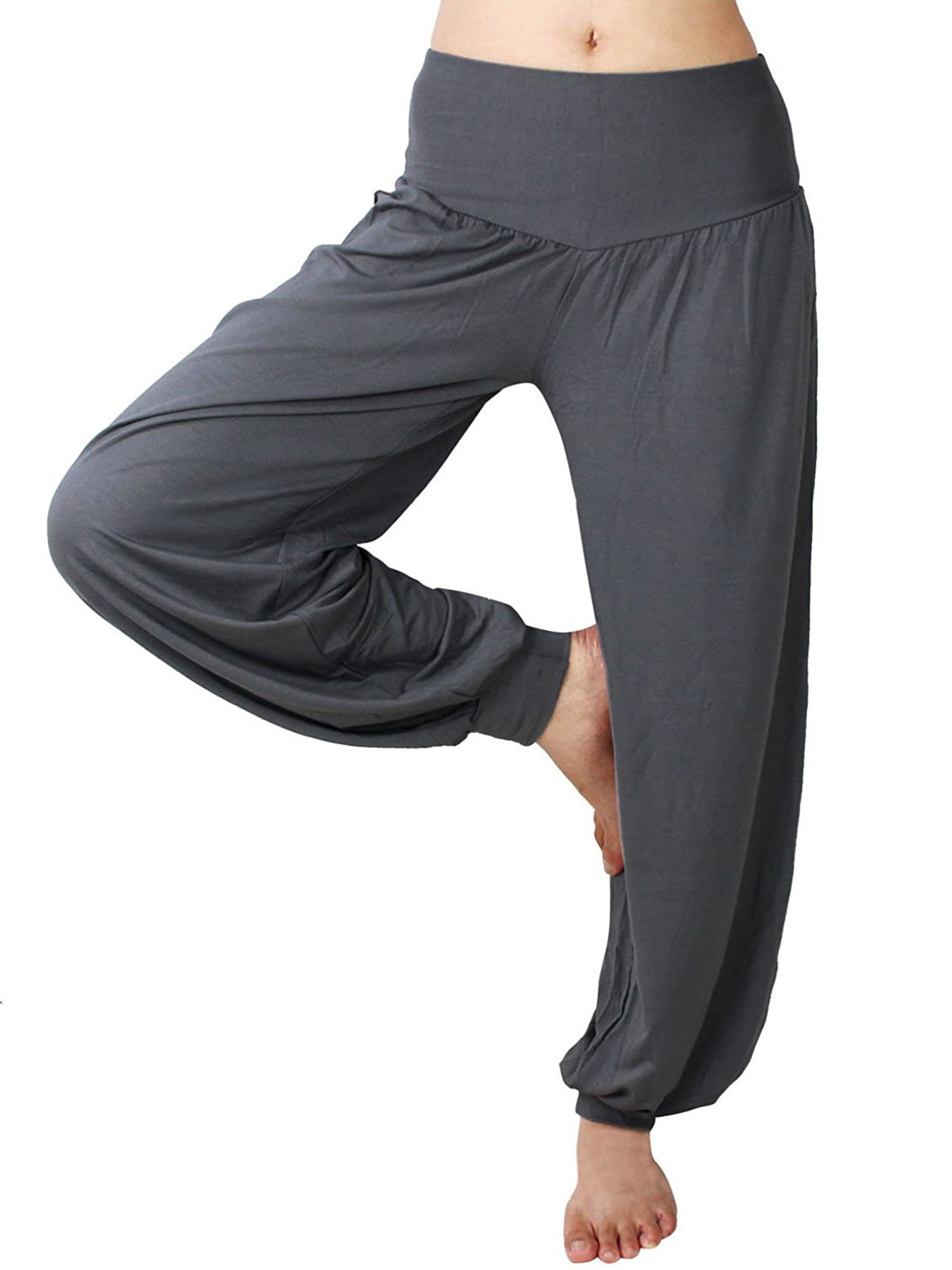 Summer Women Yoga Pants Modal Solid Color Yoga Cropped Pants Wide Elastic  Waistband Dance Performance Wide Leg Pants Bloomers - AliExpress